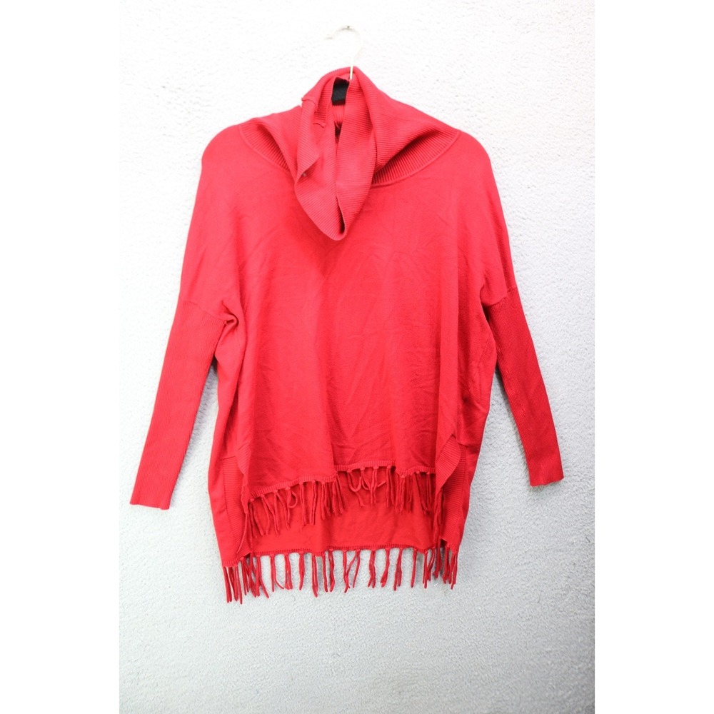 Boston Proper Long Sleeve Fringed Sweater-XXS-Preppy-Hi-Lo-Minimalist